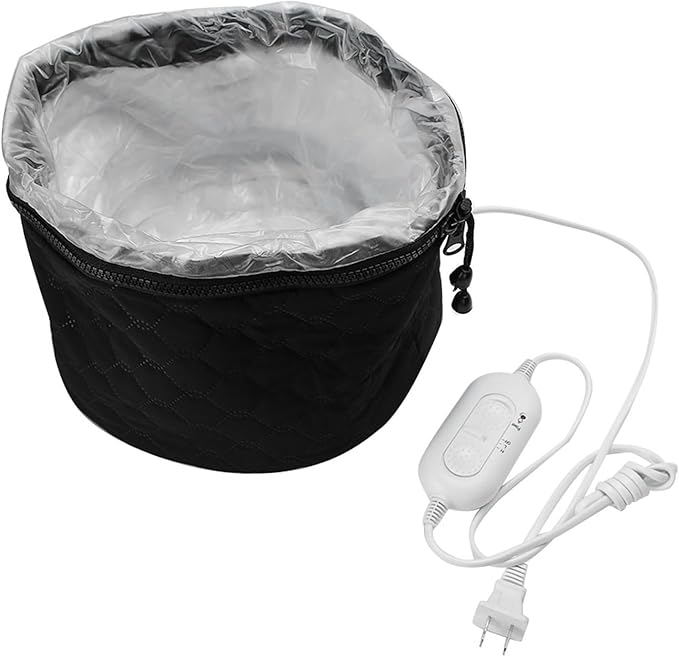 Hair Steamer Cap for Deep Conditioning Electric Heating Cap with 3 Temp Settings, Salon Grade Thermal Hair Treatment Hat for Damaged Hair Repair, Home Spa Use (US Plug, Adjustable Fit)