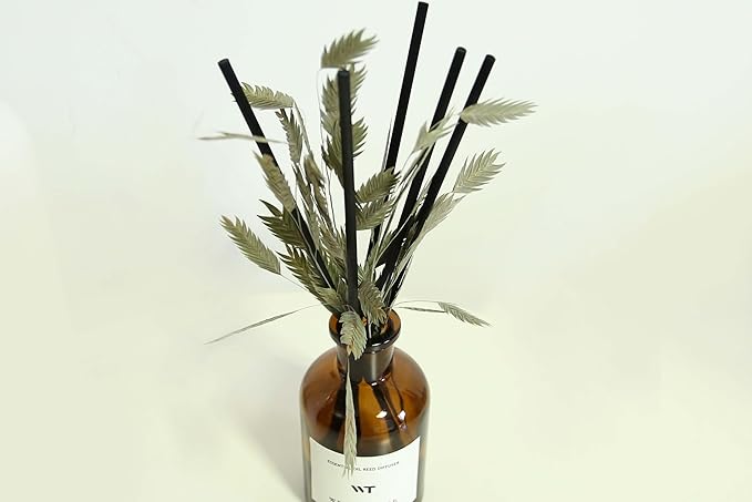 WEALD TRIBE Bamboo Scent Flower Reed Diffuser Set for Bathroom Air Fresheners, Oil Diffuser Sticks | 4.0 fl oz Home Fragrance with Sticks Defusers | House Bedroom Office Shelf Decor