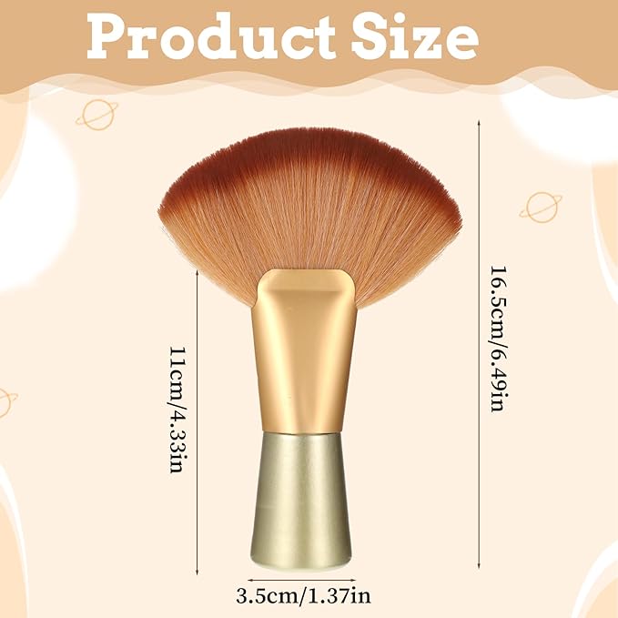 Professional Large Body Powder Brush, Soft Setting Powder Brush for Makeup Finishing Kabuki Makeup Brushes Fan Facial Brushes Dual-Purpose with Soft Bristles for Spray Tan Powders (Rose Gold Color)