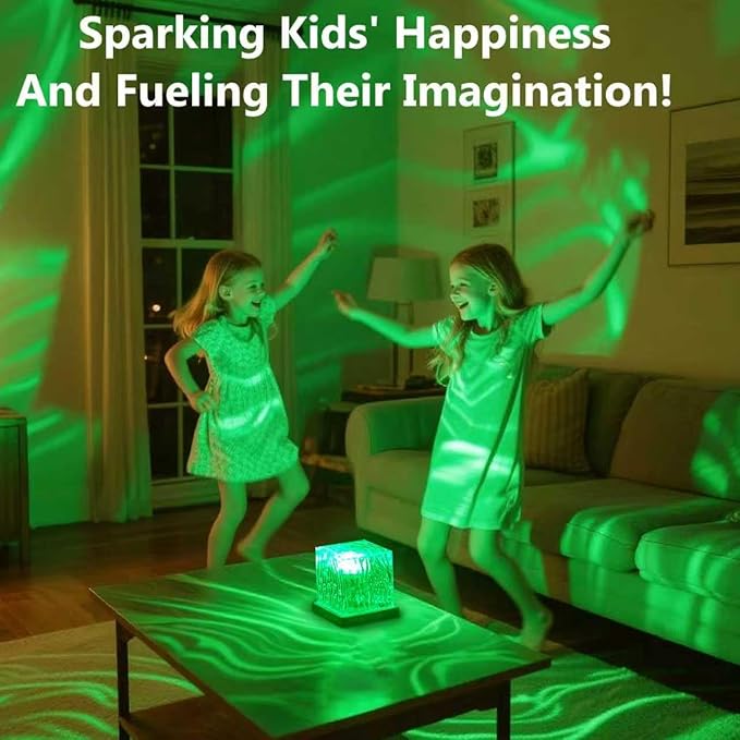 Galaxy Projector for Bedroom with Northern Lights Effect - 16 Color Changing Dimmable Mood Light with Dynamic Ripple, Remote Control, Night Light Projector for Kids Teens Adults Room Decor Gift
