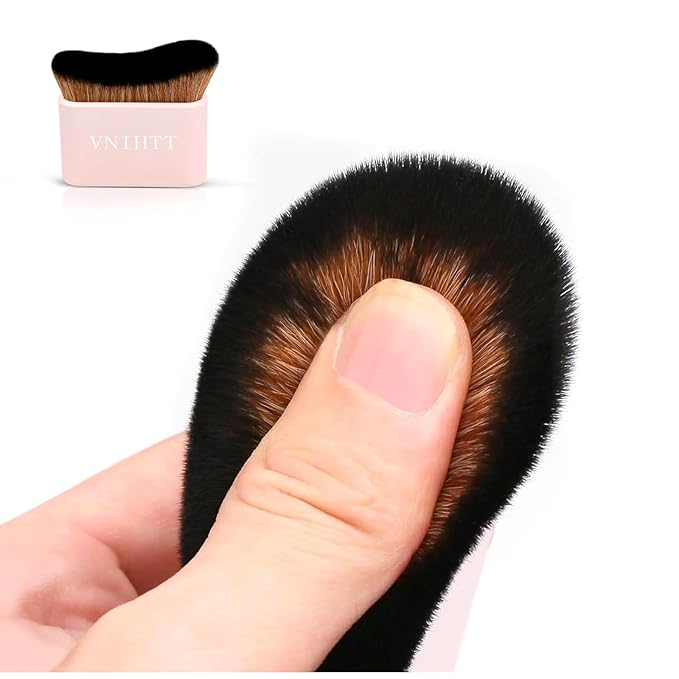 Self Tanner Brush for Face & Body - Kabuki Applicator for Self Tanning,Fake Tan,Sunscreen, Makeup - Bronzer & Blending Brush for Spray Tan & Body Foundation(with Box)