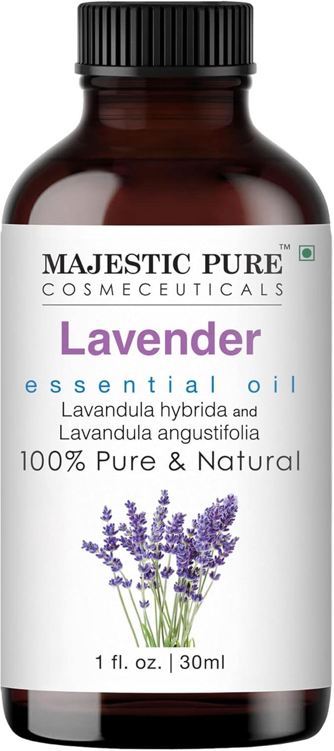 Majestic Pure Lavender Essential Oil - 100% Pure Lavender Oil for Aromatherapy, Massage & Topical Uses, Perfect for Diffuser & Essential Oil Diffuser - 1 fl. oz