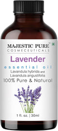 Majestic Pure Lavender Essential Oil - 100% Pure Lavender Oil for Aromatherapy, Massage & Topical Uses, Perfect for Diffuser & Essential Oil Diffuser - 1 fl. oz