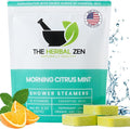 Morning Citrus Mint Shower Steamers Aromatherapy for Energy - USA Made Mothers Day Gift for Mom - Peppermint & Orange Shower Bomb Tablets – Soothing Natural Essential Oils (10 Pack)