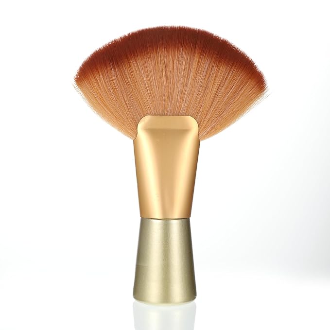 Professional Large Body Powder Brush, Soft Setting Powder Brush for Makeup Finishing Kabuki Makeup Brushes Fan Facial Brushes Dual-Purpose with Soft Bristles for Spray Tan Powders (Rose Gold Color)