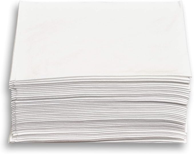 DAVELEN Essential Disposable Hair Towels for Women, 32 inch X 16 inches Each, Super Absorbent Quick Dry Hair for Drying Curly, Long & Thick Hair (White) (50)