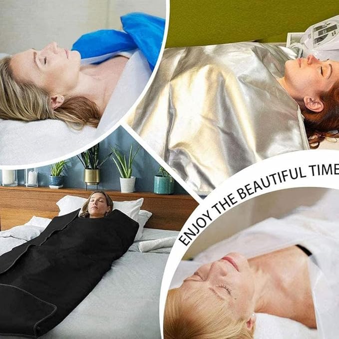 50 Pieces Disposable Plastic Sheeting, Sauna Blanket Liners Side Opening, Body Wrap Far Infrared Sauna Blanket for Beauty Salon Spa Sauna Room Body Therapy Home Use