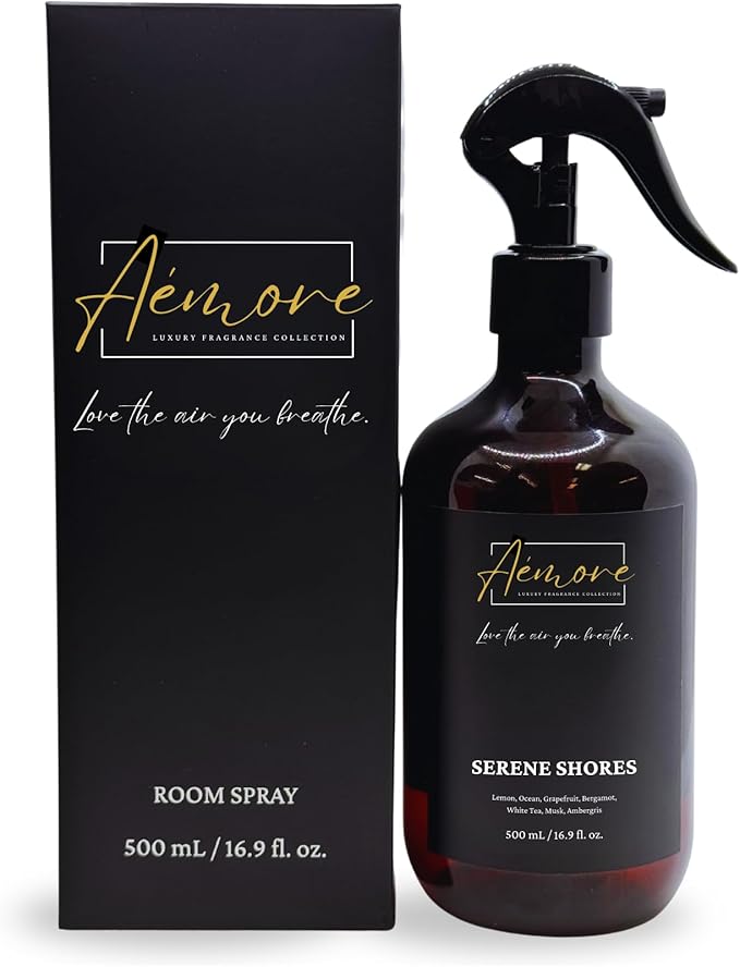 Room and Linen Spray/500 ml/Relaxing Home Fragrance, Fabric, and Bathroom Deodorizer (Serene Shores)