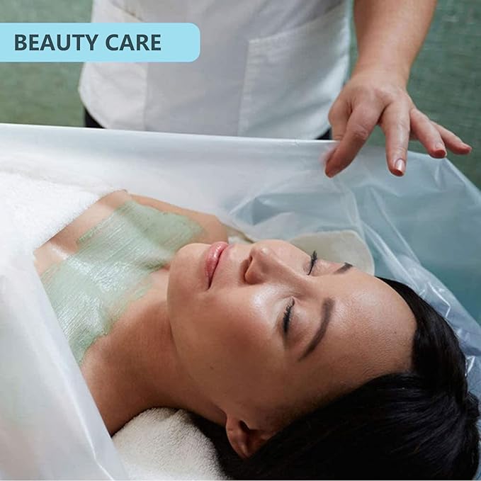 50 Pieces Disposable Plastic Sheeting,for Body Wrap Used Inside a Far Infrared Sauna Blanket,47"" x86 PE (Thicken 50 Pcs),2/100