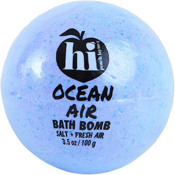 Hi Peach Layne Ocean Air Bath Bombs 12-Pack (3.5 oz Each) – Vegan, Clean Beauty Spa Gifts for Mom, Mothers Day Gifts for Women