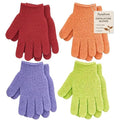 4 Pairs Exfoliating Gloves for Shower, Shower Gloves, Body Scrubber, Korean Exfoliating Mitt Body Scrubber, Microfiber Bath Gloves, Exfoliate Sponge Loofah Wash, Shower Scrubber