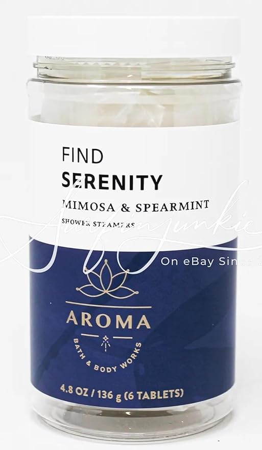 Bath & Body Works Aromatherapy Shower Steamers 4.8 OZ / 136 G Bottle (6 Tablets) (Mimosa Spearmint)