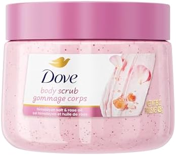 Dove Himalayan Salt & Rose Oil Body Scrub Exfoliates and Deeply 15 oz by Dove
