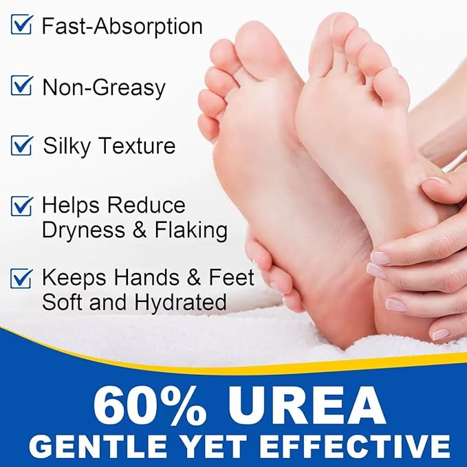 60% Urea Cream Stick plus 2% Salicylic Acid, Maximum Strength Urea Foot Cream Callus Remover for Dry Cracked Heels, Hands, Knees,Exfoliating Moisturizer, Dead Skin Remover Foot Balm 1.4oz (1 pack)