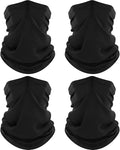 ROXUN 4 Pack Neck Gaiter, Cooling Breathable Face Mask UV Protection Scarf Hiking Bandana for Men/Women
