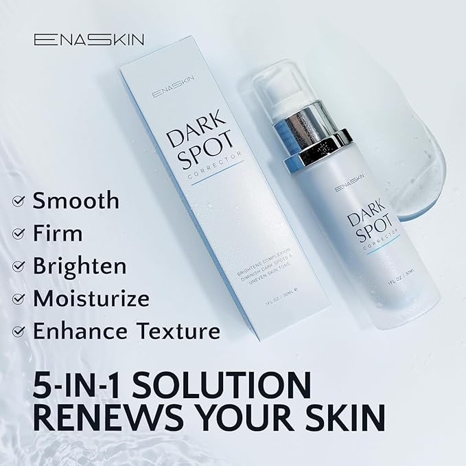 EnaSkin Dark Spot Remover Face & Body Serum: Age Spot Sun Spot Freckles Melasma Brown Spot - Advanced Formula with Niacinamide for Women and Men 1.0 Fl Oz (Pack of 2)