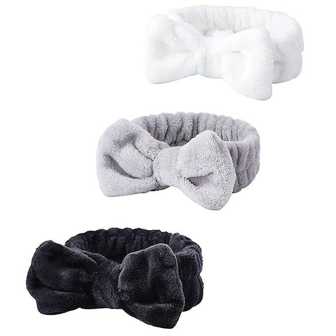 WSYUB Spa Headband, Makeup, Fluffy Makeup Headbands, Slumber Party Supplies, Facial Headbands Headband for Washing Face,Easter Basket Stuffers Gift