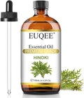 EUQEE Hinoki Essential Oil 118ml/4Fl Oz Pure Japanese Hinoki Oil Premium Natural Wood Scent Aromatherapy Oil with Glass Dropper for Meditation, Skincare, Diffuser, DIY Soap, Home Spa