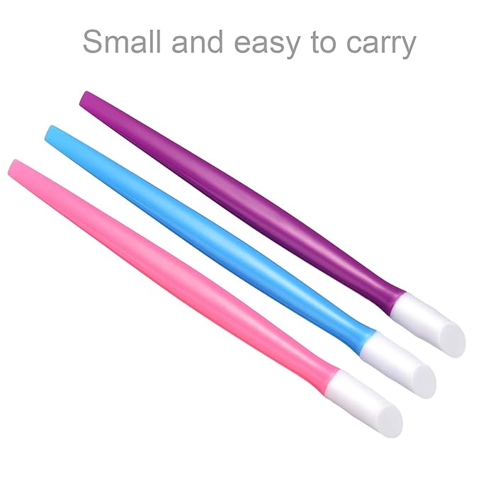 BBTO 30 Pcs Rubber Cuticle Pusher Silicone Cuticle Pusher Small Plastic Handle Tipped Sticks Mini Nail Cleaner Colored Nail Art Tool for Men and Women(Bright Colors)