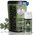 Coach Soak Recovery Bath Soak & Magnesium Cream - Bath Salt (3 lb) & Magnesium Lotion (3.4 oz) - Natural Recovery Cream & Fast-Absorbing Pure Flakes for Relaxing Muscle Support, Eucalyptus