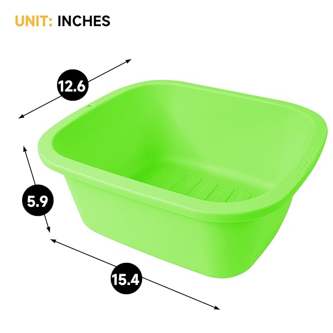 Foot Soaking Bath Basin, Large Size Feet Massager Tub, At Home Spa Pedicure Treatment, 2 Pack Green&White