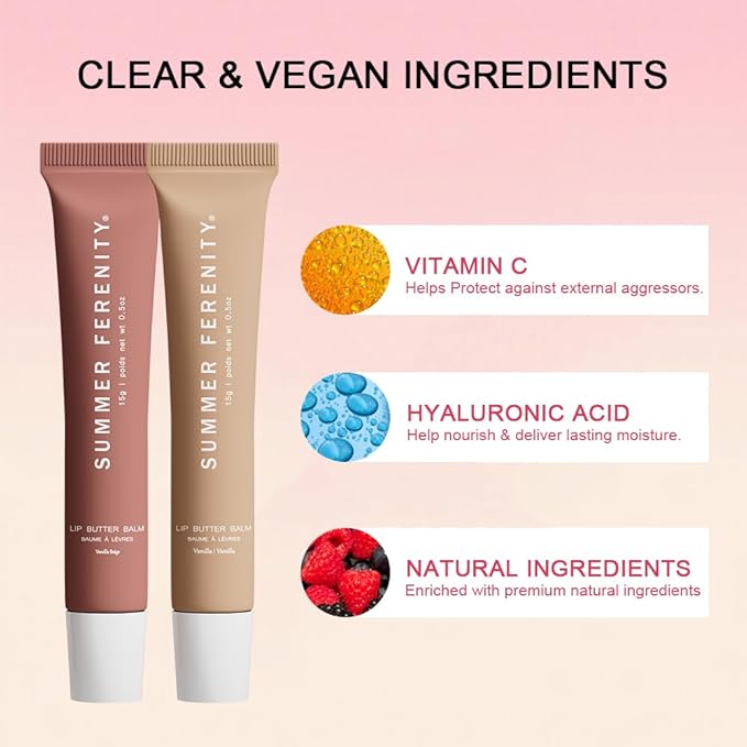 Summer Tinted Lip Butter Balm - Conditioning Lip Mask,Ultra-Hydrating,Instant Moisture, Shine,Hydration - Sheer-Tinted,Soothing Lip Care - Sweet Mint (0.5 Oz)