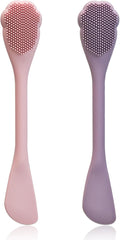 2 Pack Facial Cleansing Brush Set, 2-in-1 Cat Paw Silicone Face Scrubber. Used for Exfoliation, Massagem, Blackhead Removal, and Boby Lotion Application, Cleansing Skincare Tool
