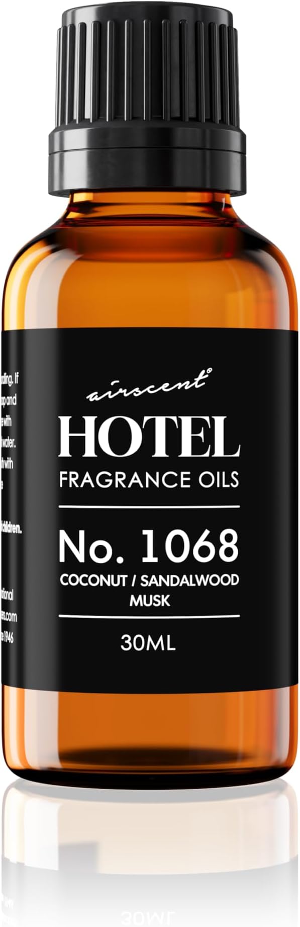 AirScent Hotel Diffuser Oil No. 1068 - Coconut Pina Colada Sandalwood - Premium Fragrance Oil for Ultrasonic and Waterless Diffusers and Crafting - 30 mL, 1 fl oz Glass Dropper Bottle