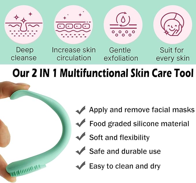 Facial Cleansing Brush,Pore Cleaning Brush Silicone for Skincare