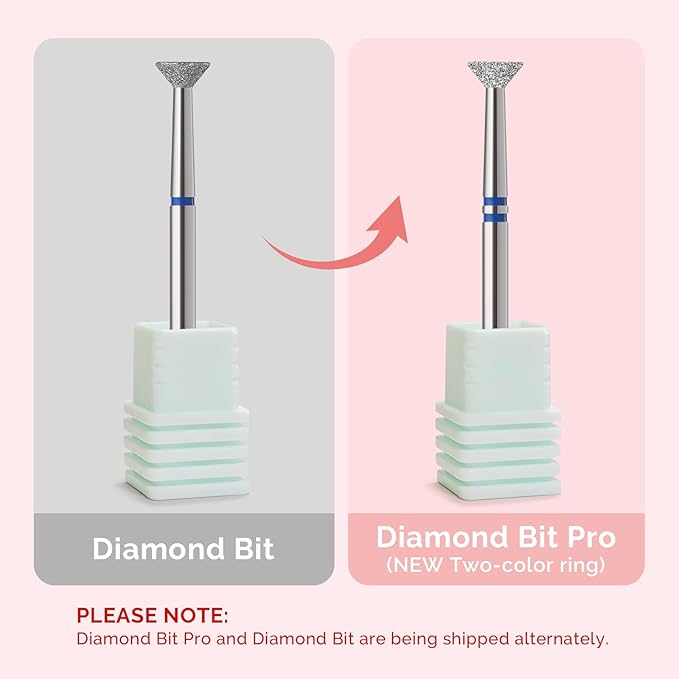 MelodySusie 5mm Inverted Tapered Cuticle Clean Nail Drill Bit 3/32'', Professional Safety Carbide Diamond Under Nail Cleaner for Cuticle Dead Skin Nail Prepare, Beginners Bits, Series Bit-S, Medium