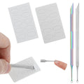 2 Pcs Cuticle Trimmer, Cuticle Remover Pusher Double head Nail Tool with Loop Remover Pusher Manicure Kit for Professional Manicurists Home Salon Lottery Ticket Scratcher Nail Care Sets
