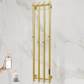 ENZE Smart Heated Towel Rack, Wall Mounted Electric Towel Warmer 300W for Bathroom, WiFi App Control, LED Touch Screen, Adjustable Temperature, 24H Timer, Vertical Model, IPX5, Plug-in/Hardwired, Gold