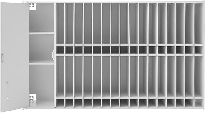 Wall Mount Hair Color Organizer Rack Professional Salon Barber Station Salon Hair Color Tube Storage Cabinet with Adjustable Shelves, Hair Dye Display for Barbershop Beauty Spa (White)