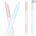 Glass Cuticle Pusher Set of 2 Cuticle Remover Tool Nail Cuticle Trimmer Double Sided Glass Manicure Stick Angled Cuticle Filing Pusher