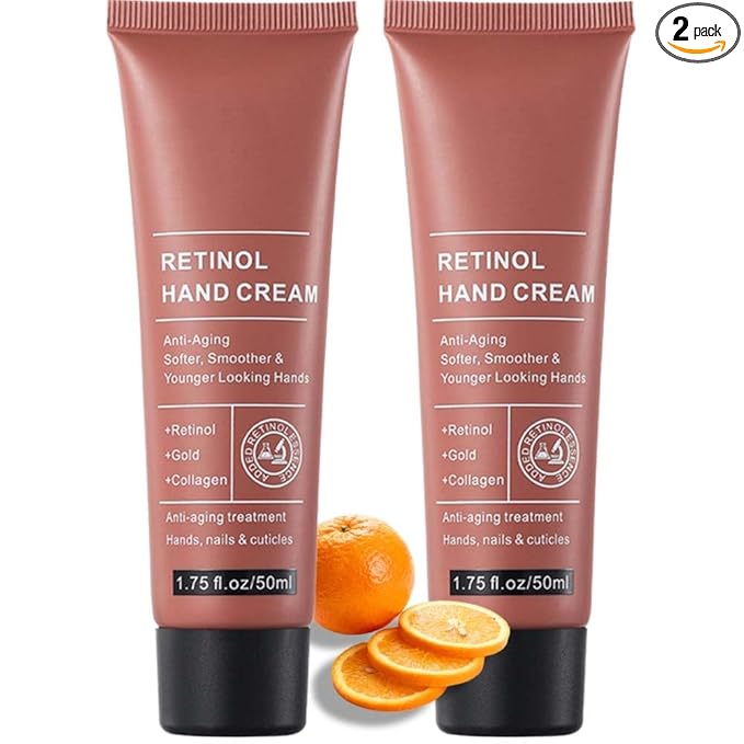 Retinol Hand Cream Anti Aging, Enriched With Collagen, It is Specially Formulated for Aging, Dry, And Chapped Hands (100G Anti Aging Hand Cream, Nourishing and Protecting Skin, Nails, And Cuticles)