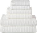 ecolook 6-Piece Towel Set, 100% Cotton, 31“x63” | 2 Bath Sheets, 2 Hand Towels, 2 Washcloths | Ultra-Soft, Absorbent, Quick-Dry Waffle-Weave Towels for Home, Hotel, Spa, Gym - White