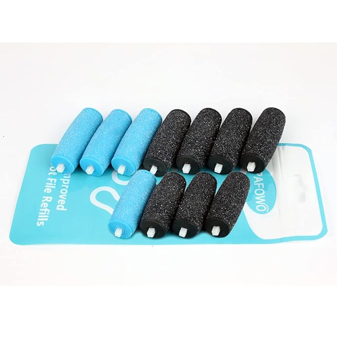 11 Pack Include 7 Extra Coarse & 4 Regular Coarse Replacement Roller Refill Heads Compatible with Amope Pedi Electronic Foot File