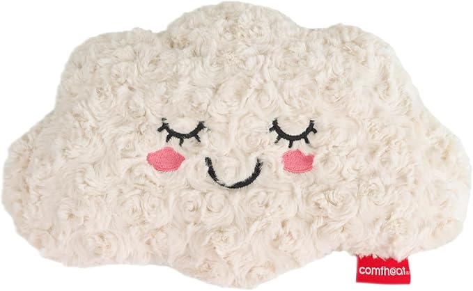 Microwave Unscented Heating Pad for Pain Relief, Moist Heat Pack Hot Compress for Period Cramps, Shoulder, Muscles, Cute Cloud Plush Heating Pad, Gift for Girl Women Kids, with Washable Cover