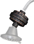 Brondell Shower Filter VivaSpring, Compact Rubbed Bronze – High Output, 100% High-Purity KDF Filtration, With FF-30 Filter Cartridge, Filtered Shower Water for Healthier Skin & Hair