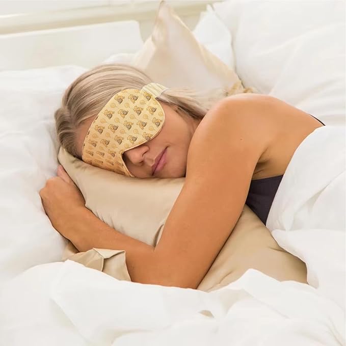 Winnie Sleep Eye Masks for Kids Women, Sleep Eye Mask Blindfold with Elastic Strap/Headband, Soft Eye Cover Eyeshade for Night Sleeping for Sleep Travel Nap