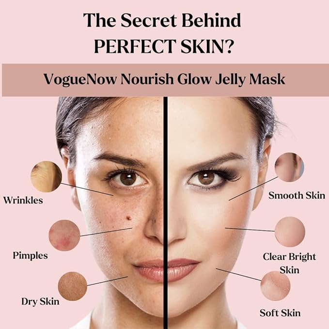 Jelly Mask for Facials - 5 Flavors Hydrating & Brightening Jelly Face Masks | Bulgarian Rose, Lavender, Hyaluronic Acid, 24K Gold face mask skin care |Vajacial Jelly Mask | Mothers Day Gifts for Mom