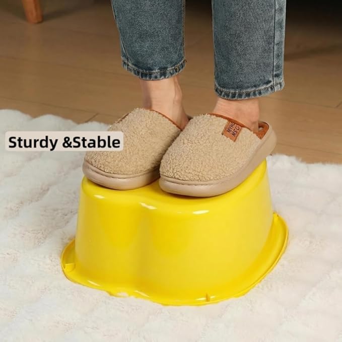 Ytterbium Foot Soaking Bath Basin, Large Massage Foot Soaking Tub, Plastic Home Spa Pedicure Bucket, Relaxation & Stress Relief, Suitable for Women & Men (Yellow)
