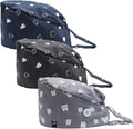 3Pcs Gourd-Shaped Working Caps with Upgrade Sweatband Adjustable Hats Head Cover for Women/Men