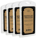 Manly Indulgence Midnight Swagger Scented Wax Melts, Wax Melt Warmer Cubes, Long Lasting Scented Wax Warmer Cubes, 4 Pack, 6 Cubes Each - Made in The USA