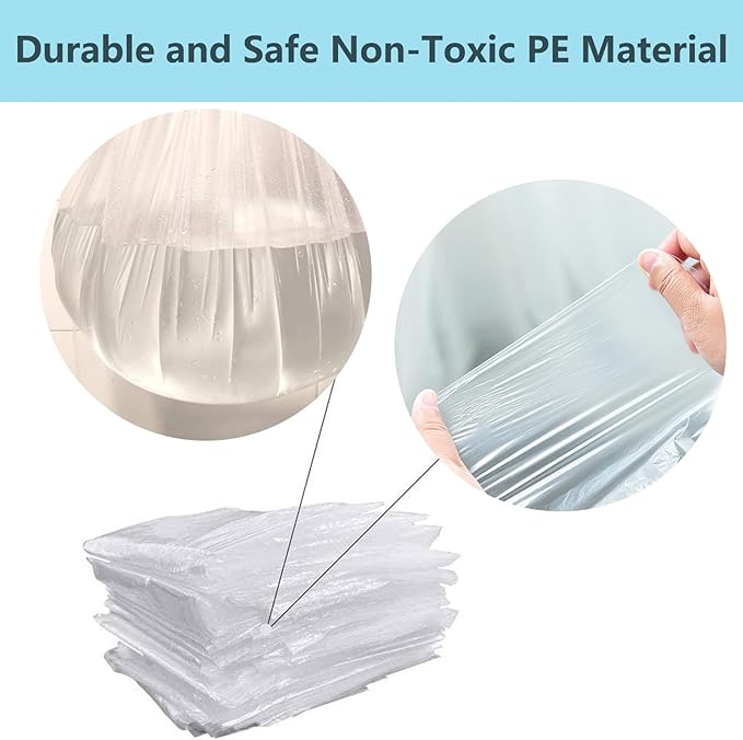 50 Pieces Disposable Plastic Sheeting,for Body Wrap Used Inside a Far Infrared Sauna Blanket,47"" x86 PE (Thicken 50 Pcs),2/100
