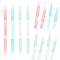 4Pcs Glass Cuticle Pusher, Crystal Cuticle Pusher Glass File, Dual-Ended Manicure Stick, Professional Precision Filing Cuticle Remover, Manicure Pedicure Tools for Nails and Cuticles Care…