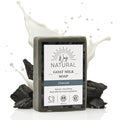 Activated Charcoal Soap Bar - Goat Milk Soap for Men, Women & Kids - Natural, Handmade w/Real Milk - Dry, Sensitive Skin, Hands/Body - Premium, Gentle, No Dyes - (1, Large, 5oz)