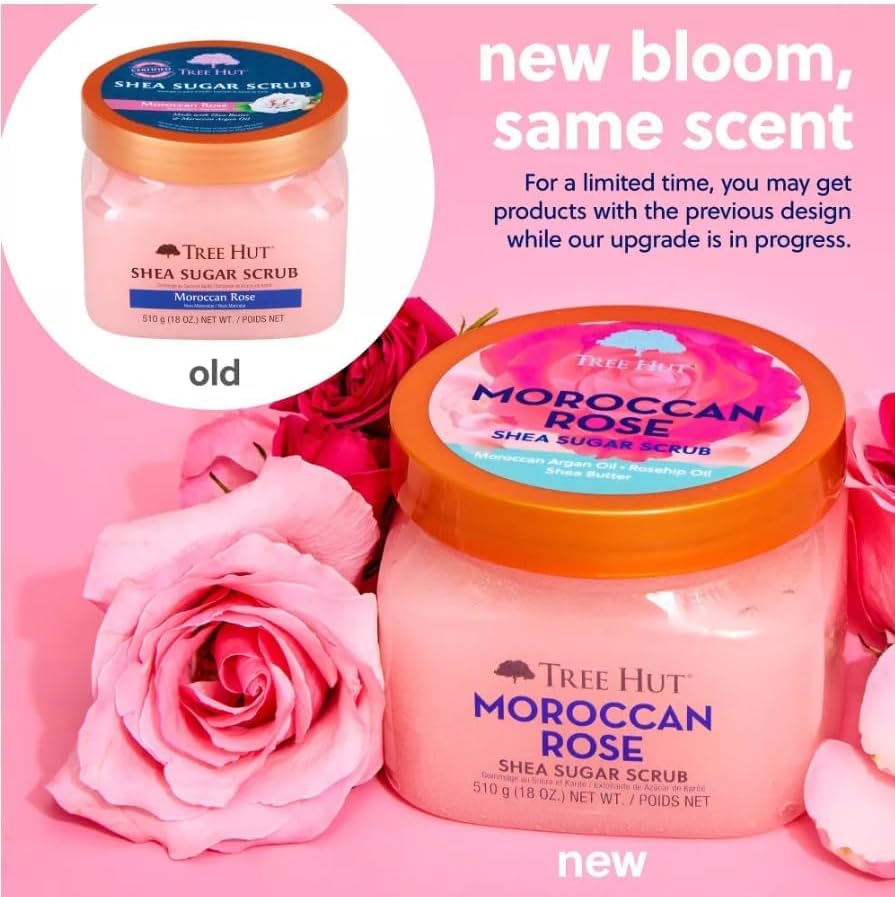 Tree Hut Moroccan Rose Body Scrub, Exfoliating Sugar Scrub, Vegan, 18 Oz - Image 4