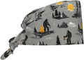 Alligator Ice Cream Working Cap, Scrub Cap with Sweatband, Adjustable Tie Back Hat Breathable Headgear for Women/Men