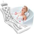 Full Body Bath Pillow for Bathtub RUVINCE Ergonomic Luxury Bathtub Pillow with Head,Neck, Shoulder and Back Support, 6D Bath Pillows for tub with 192 Powerful Suction Cups, Fits All Bathtub